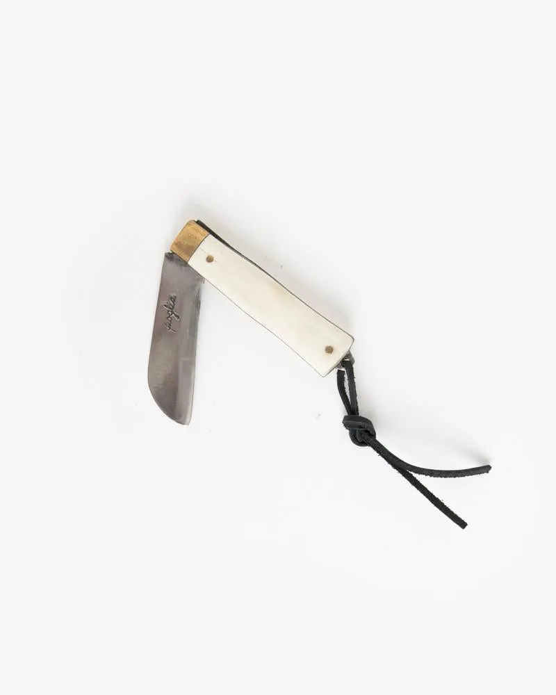 Hand Crafted Pocket Knife in Solid Bone