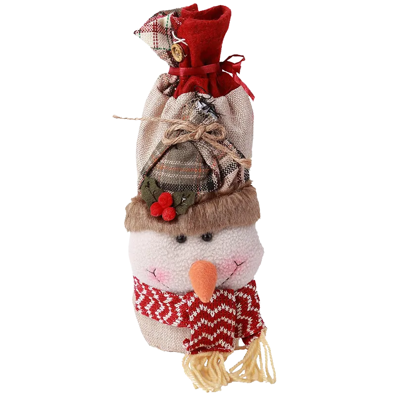 hiLISS 2pcs Snowman Santa Claus Christmas Candy Bag Home Gift Decor