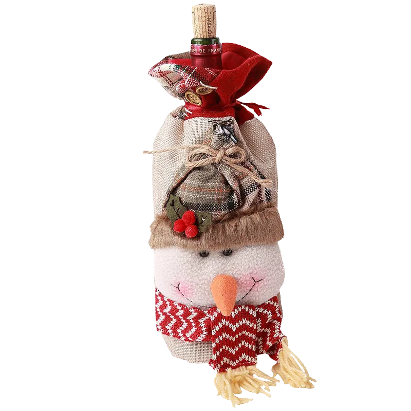 hiLISS 2pcs Snowman Santa Claus Christmas Candy Bag Home Gift Decor