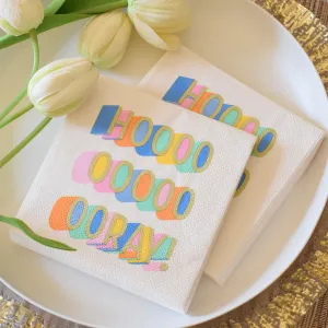 Hoooray Beverage Napkins