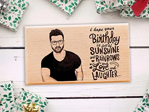 Incredible Gifts India Personalized Engraved Wooden Frame Birthday Gifts (6x4 Inches, Wood)
