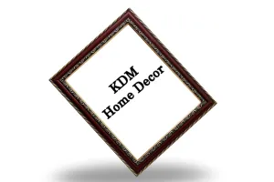 KDM HOME DECOR Photo frame 10x14 Inch Maroon Color victorian pattern Flexible Glass & Synthetic Wood Hanging/Table Top Modern Photo Frame for Wall Decoration