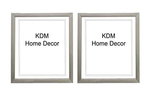 KDM HOME DECOR Photo Frames 2=6x8 inch set 2 Silver Color Table Top/Wall Hanging