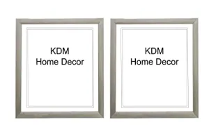 KDM HOME DECOR Photo Frames 2=6x8 inch set 2 Silver Color Table Top/Wall Hanging