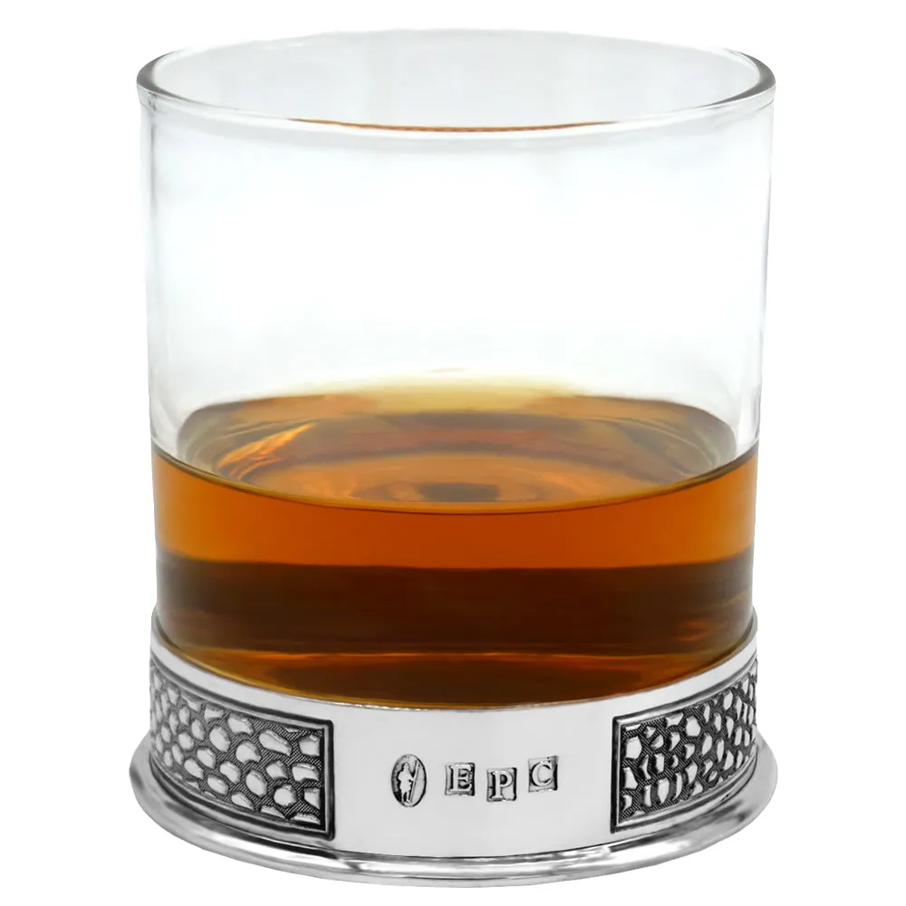 Manhattan 650ml Whisky, Wine & Spirits Decanter Gift Set Includes 4x 11oz Pewter Manhattan Tumblers