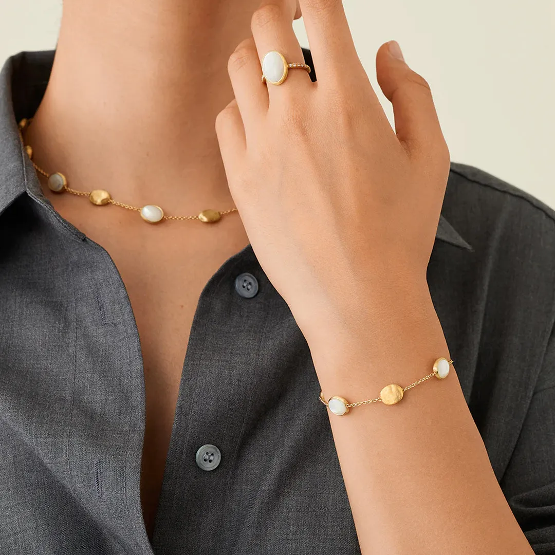 Marco Bicego Siviglia 18K Yellow Gold Mother of Pearl & Gold Bracelet