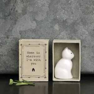 Matchbox porcelain cat