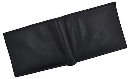 Mens Wallets Genuine Leather Bifold Extra Capacity with Removable ID Wallet Insert RFID Blocking Card Holder lightweight