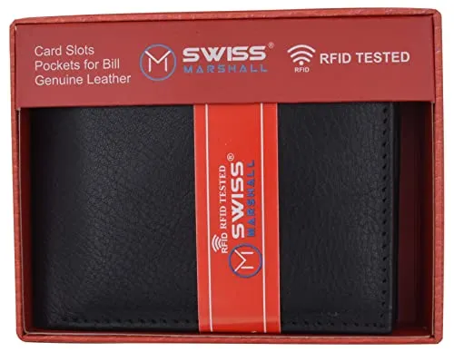 Mens Wallets Genuine Leather Bifold Extra Capacity with Removable ID Wallet Insert RFID Blocking Card Holder lightweight