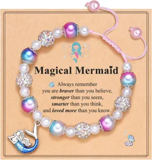 Mermaid Gifts for Girls Graduation Birthday Christmas Bracelets for Girls Daughter Granddaughter Niece