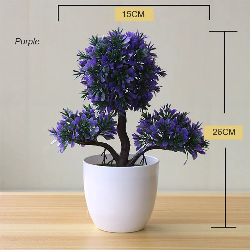Mini Artificial Plant Bonsai Small Simulated Tree Pot Plants Fake Flowers Office Table Potted Ornaments Home Garden Decor