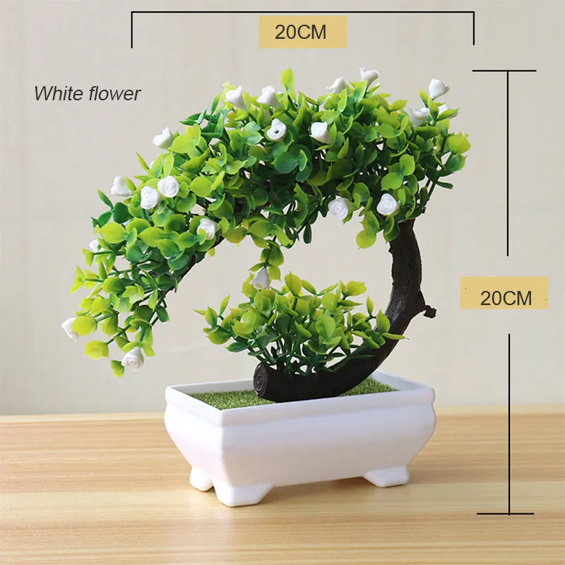 Mini Artificial Plant Bonsai Small Simulated Tree Pot Plants Fake Flowers Office Table Potted Ornaments Home Garden Decor