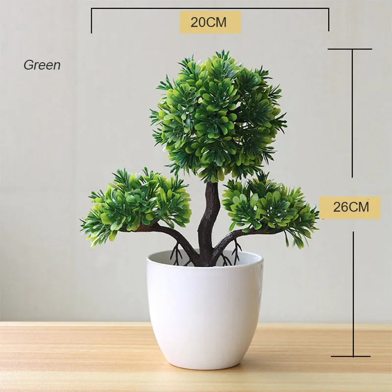 Mini Artificial Plant Bonsai Small Simulated Tree Pot Plants Fake Flowers Office Table Potted Ornaments Home Garden Decor