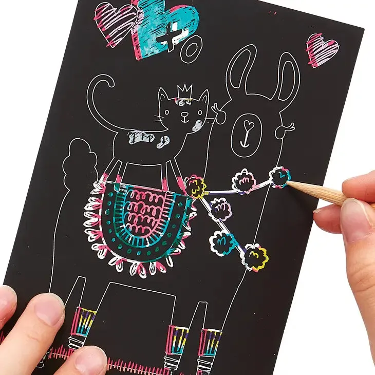 Mini Scratch & Scribble Art Kit, Funtastic Friends