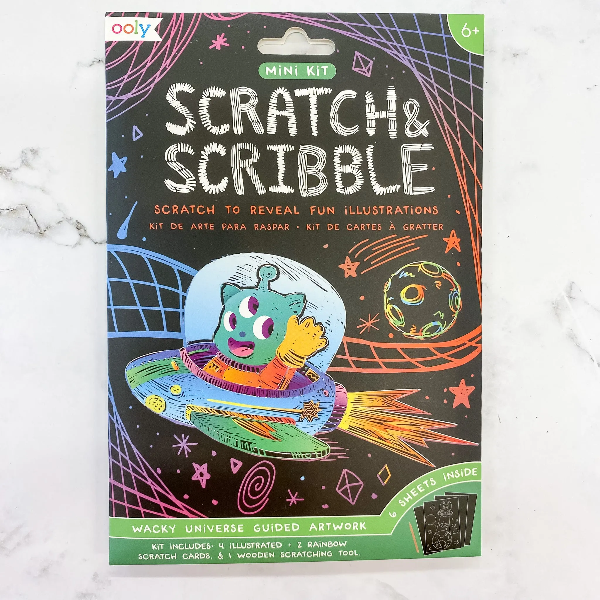Mini Scratch and Scribble Art Kit: Wacky Universe by OOLY