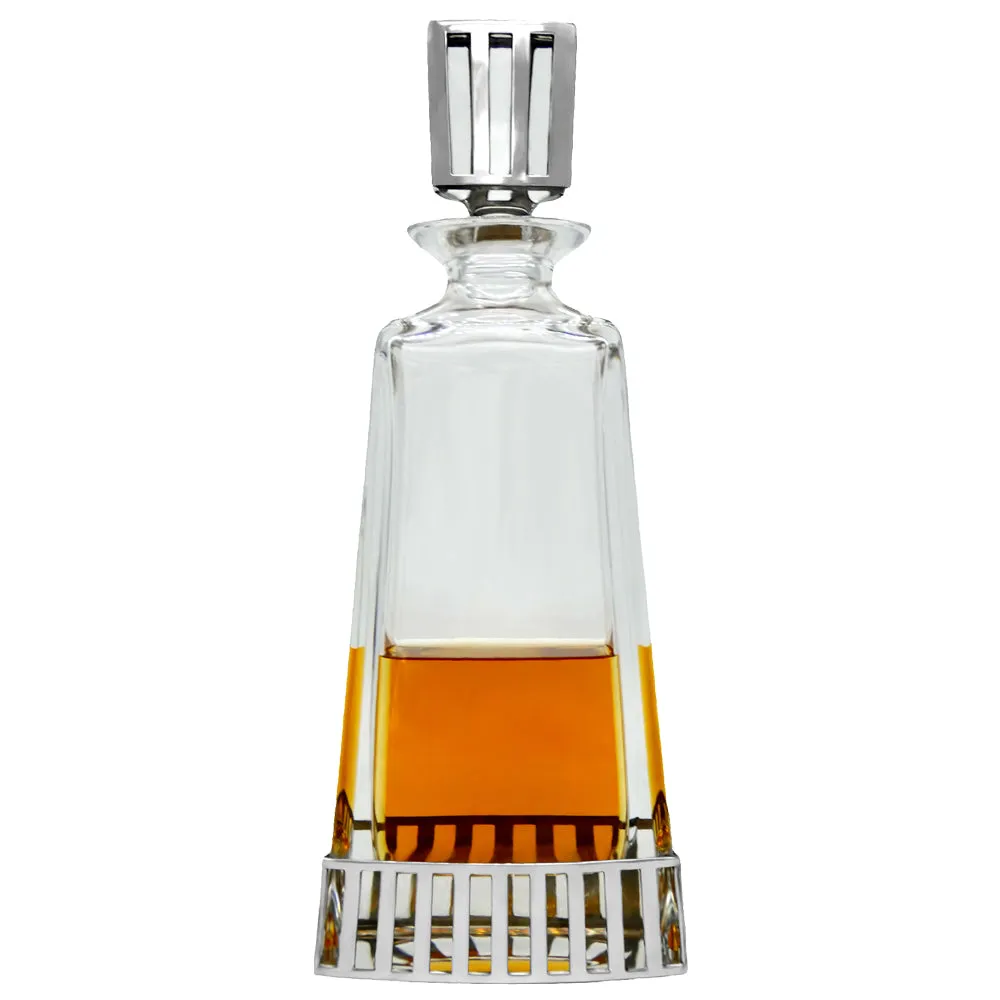 Monaco 650ml Whisky, Wine & Spirits Decanter Gift Set Includes 4x 11oz Monaco Pewter Tumblers