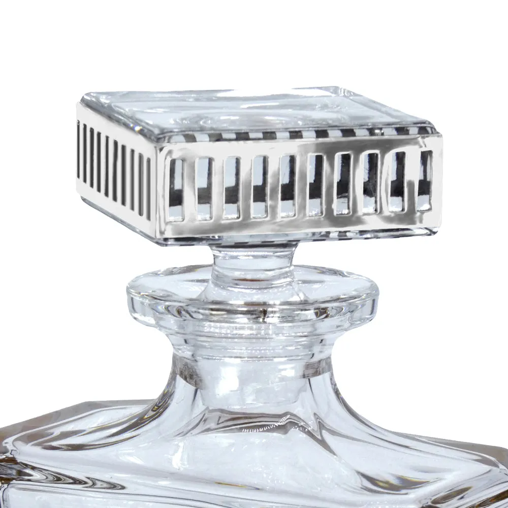 Monaco 650ml Whisky, Wine & Spirits Whisky Or Wine Decanter Gift Set Includes 2x 11oz Monaco Pewter Tumblers