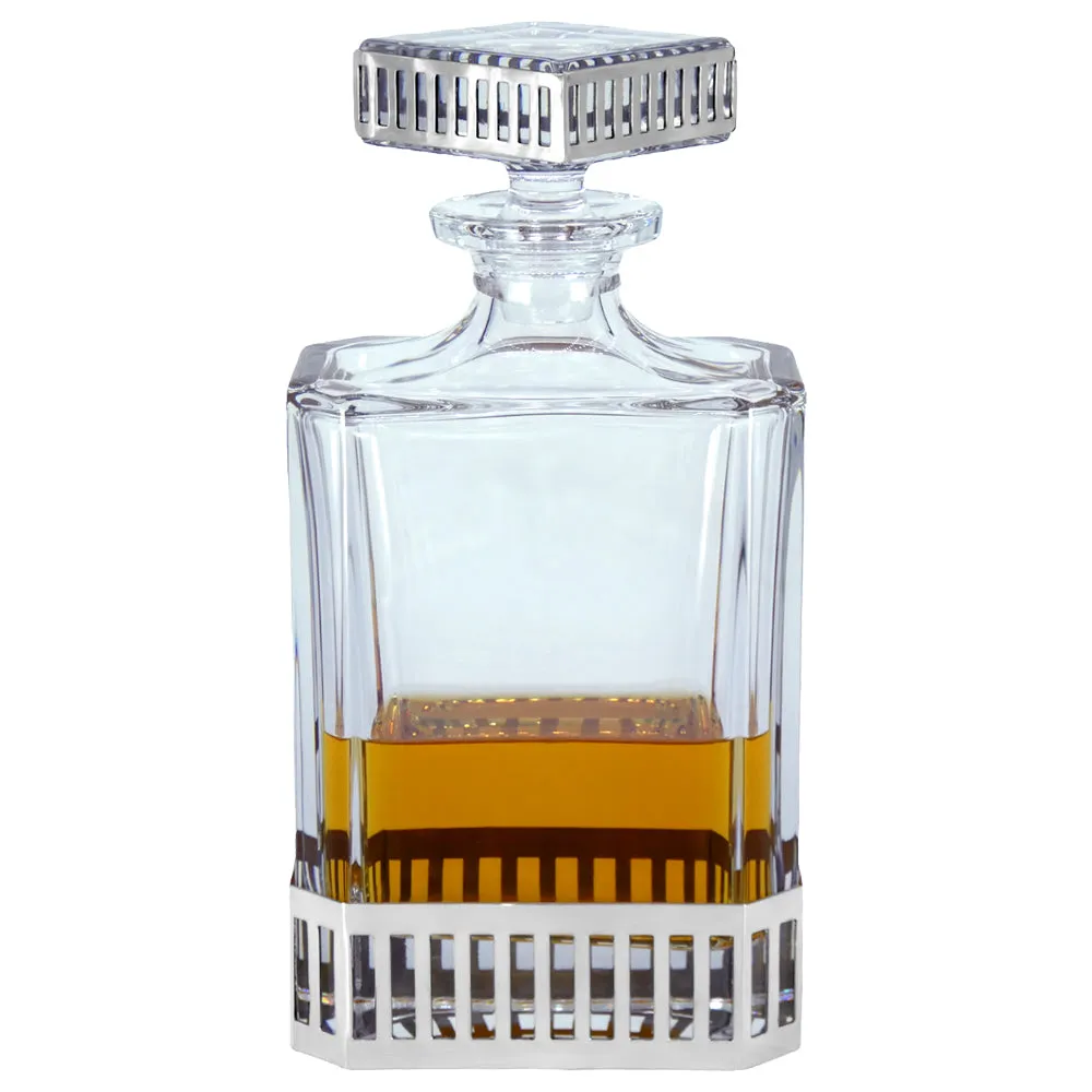 Monaco 650ml Whisky, Wine & Spirits Whisky Or Wine Decanter Gift Set Includes 2x 11oz Monaco Pewter Tumblers