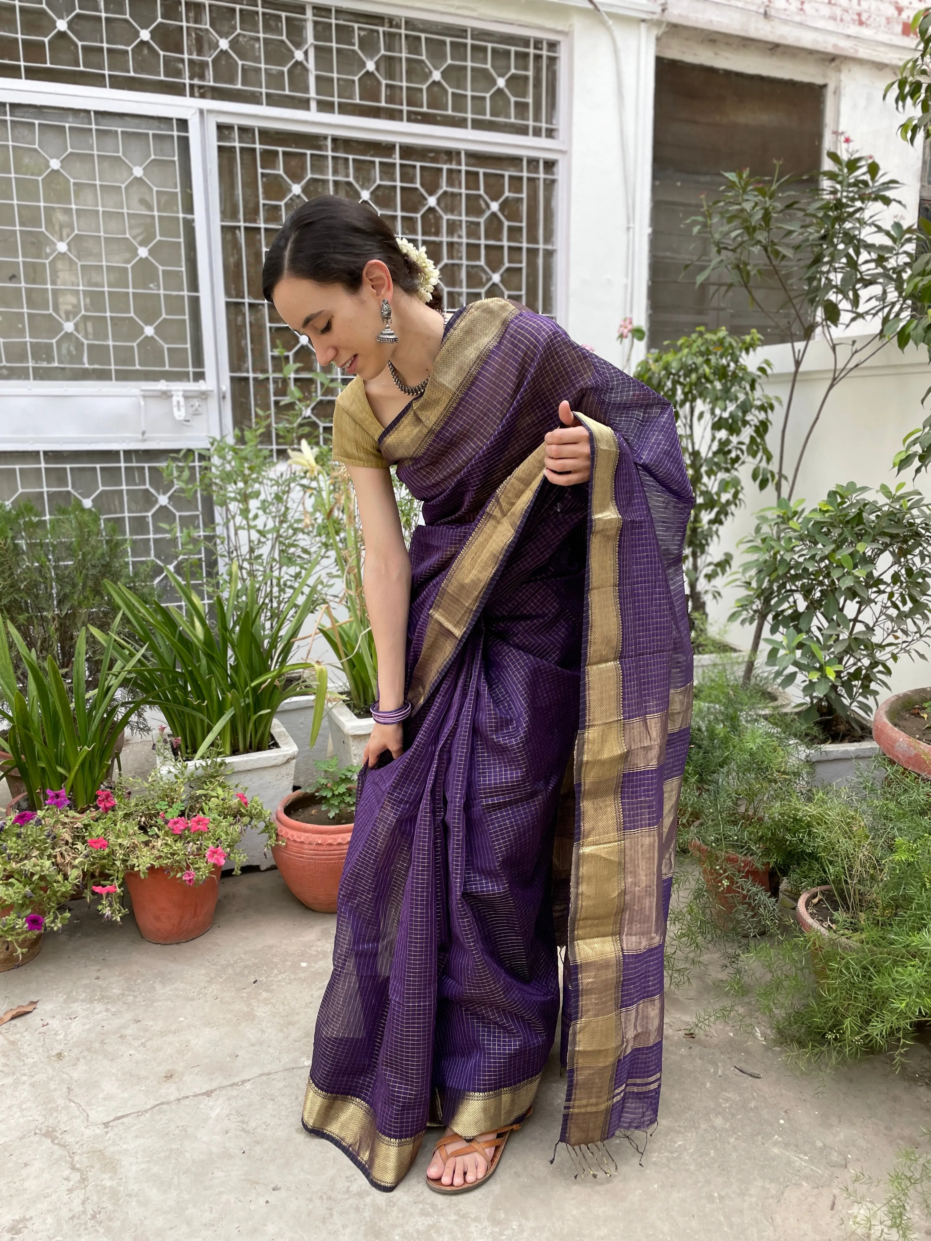 Nazanin Cotton Silk Saree (Final Sale)