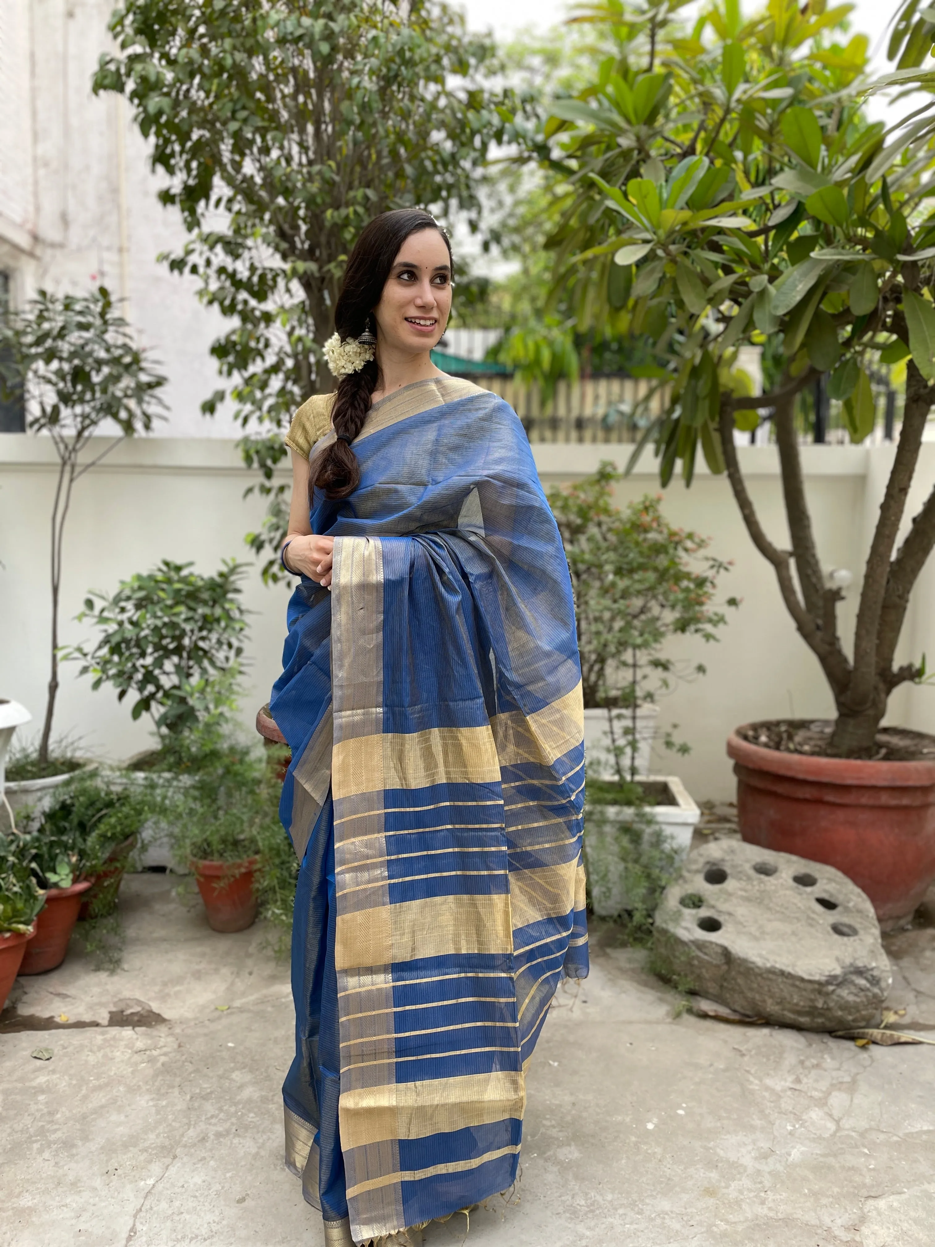 Nazanin Cotton Silk Saree (Final Sale)