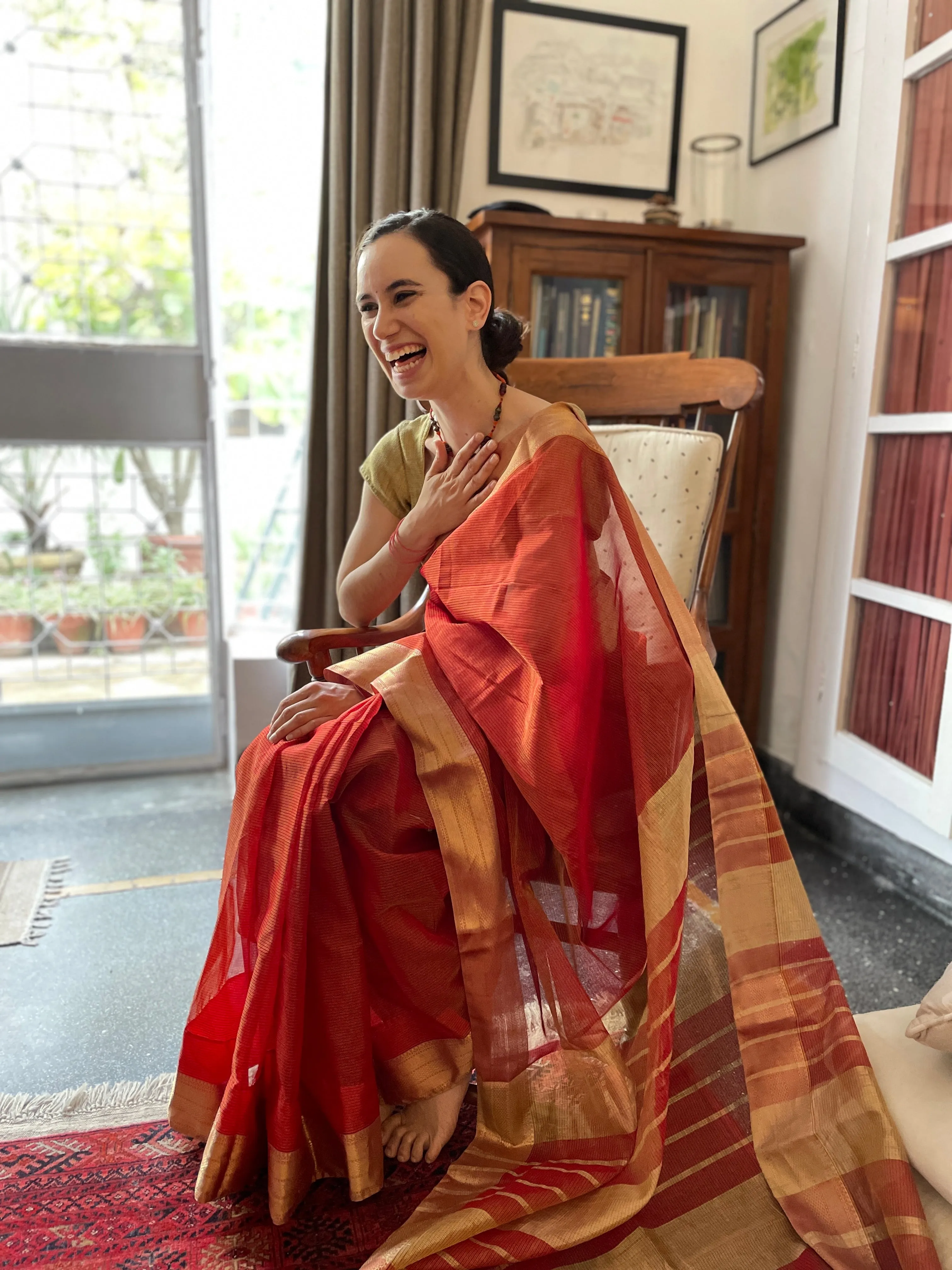 Nazanin Cotton Silk Saree (Final Sale)