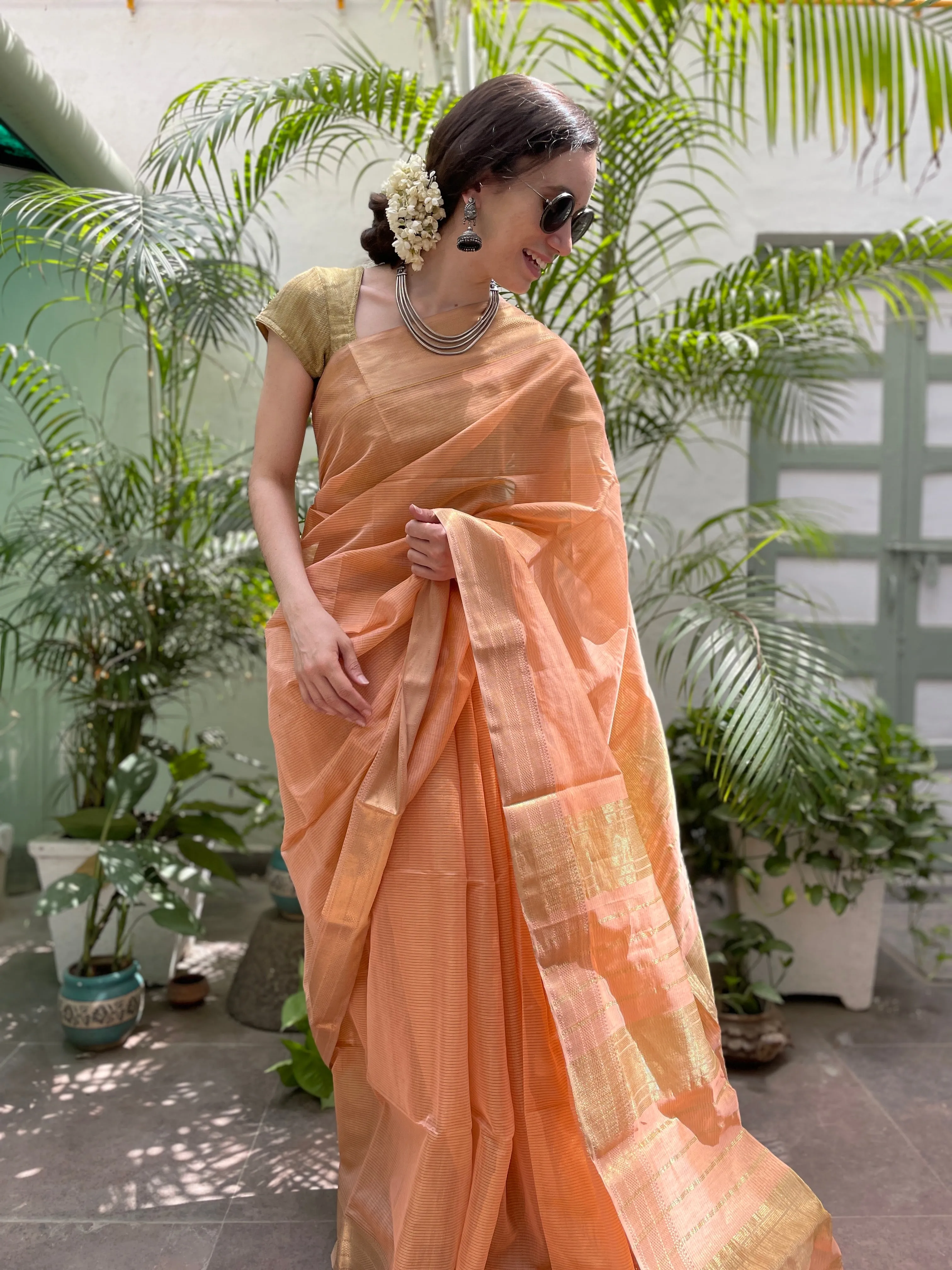 Nazanin Cotton Silk Saree (Final Sale)