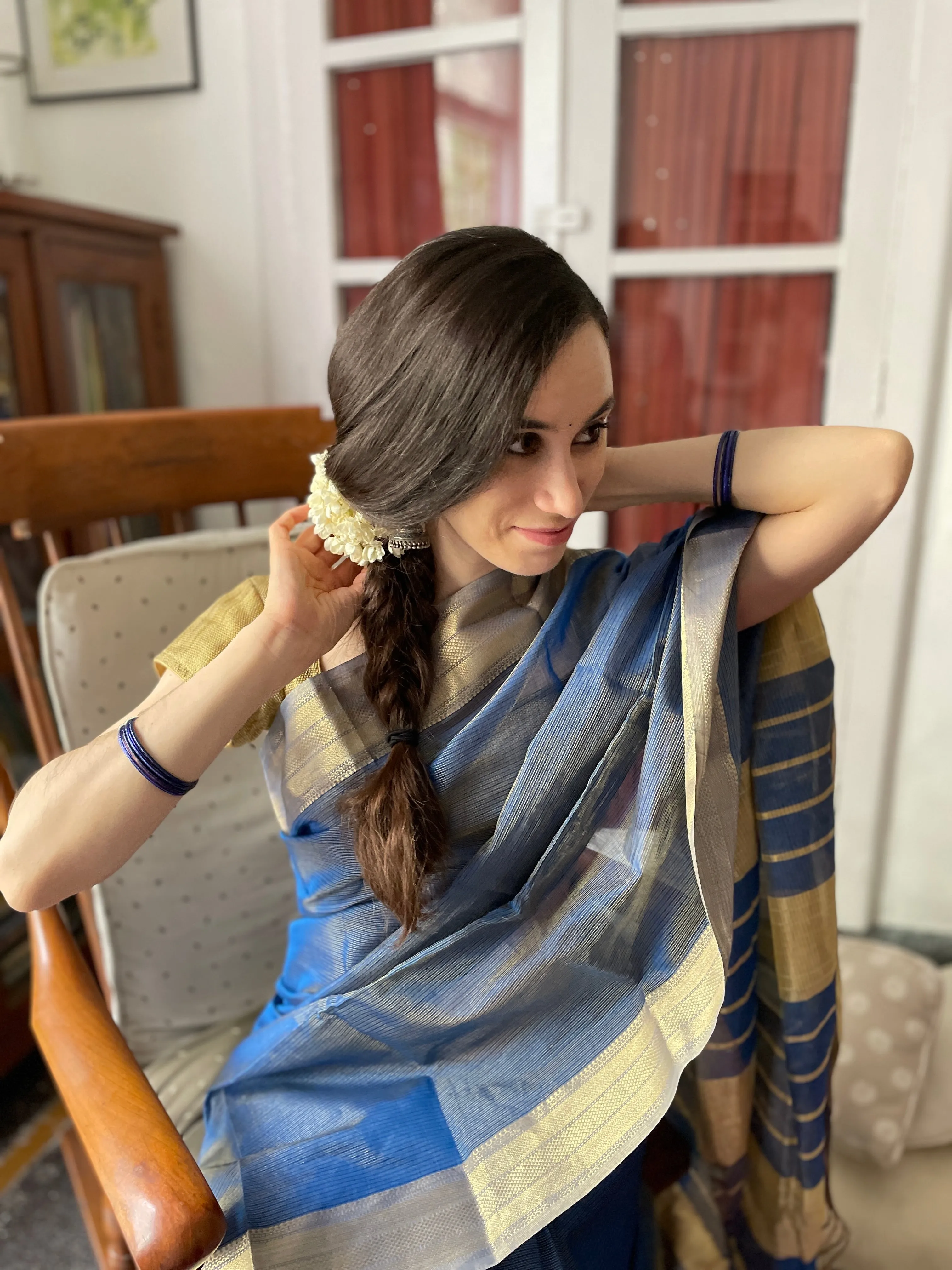 Nazanin Cotton Silk Saree (Final Sale)