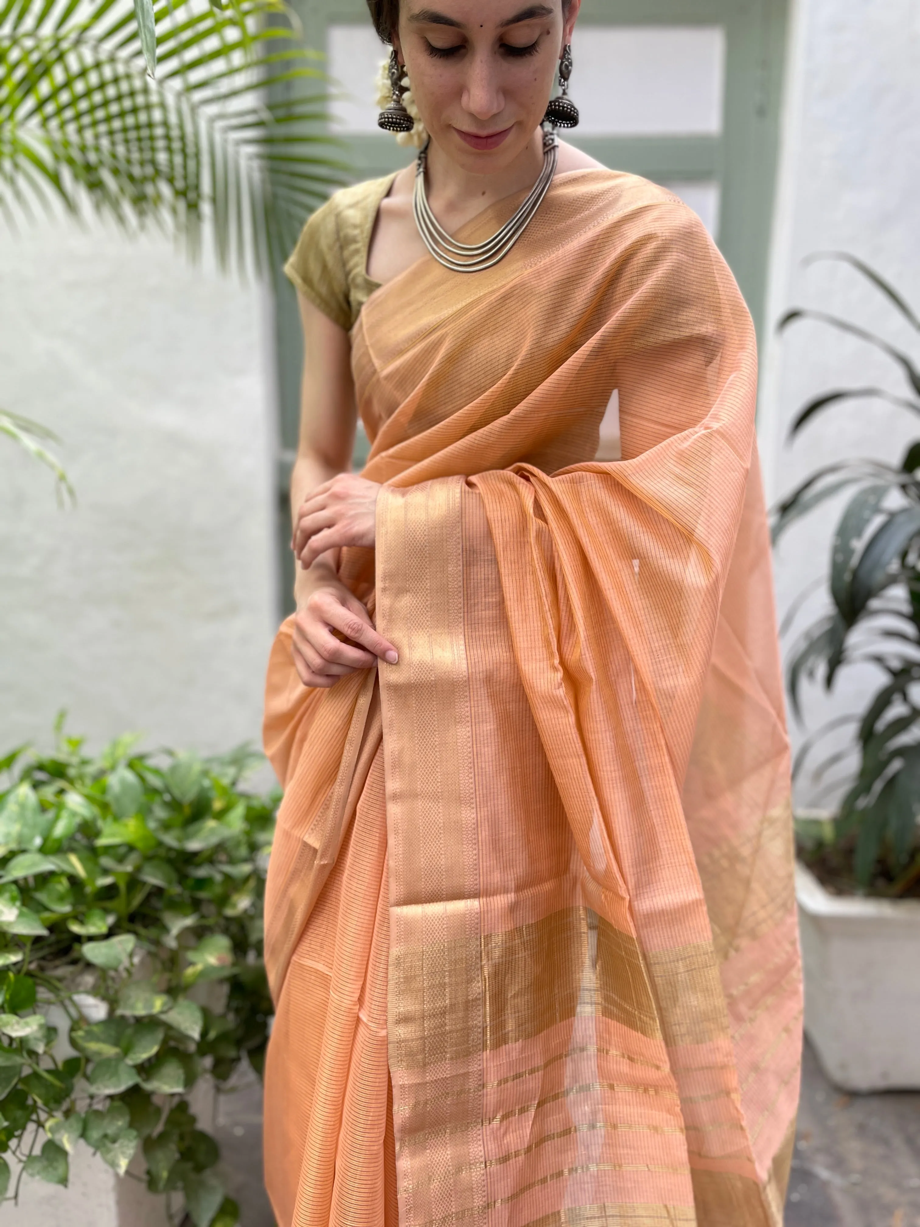 Nazanin Cotton Silk Saree (Final Sale)