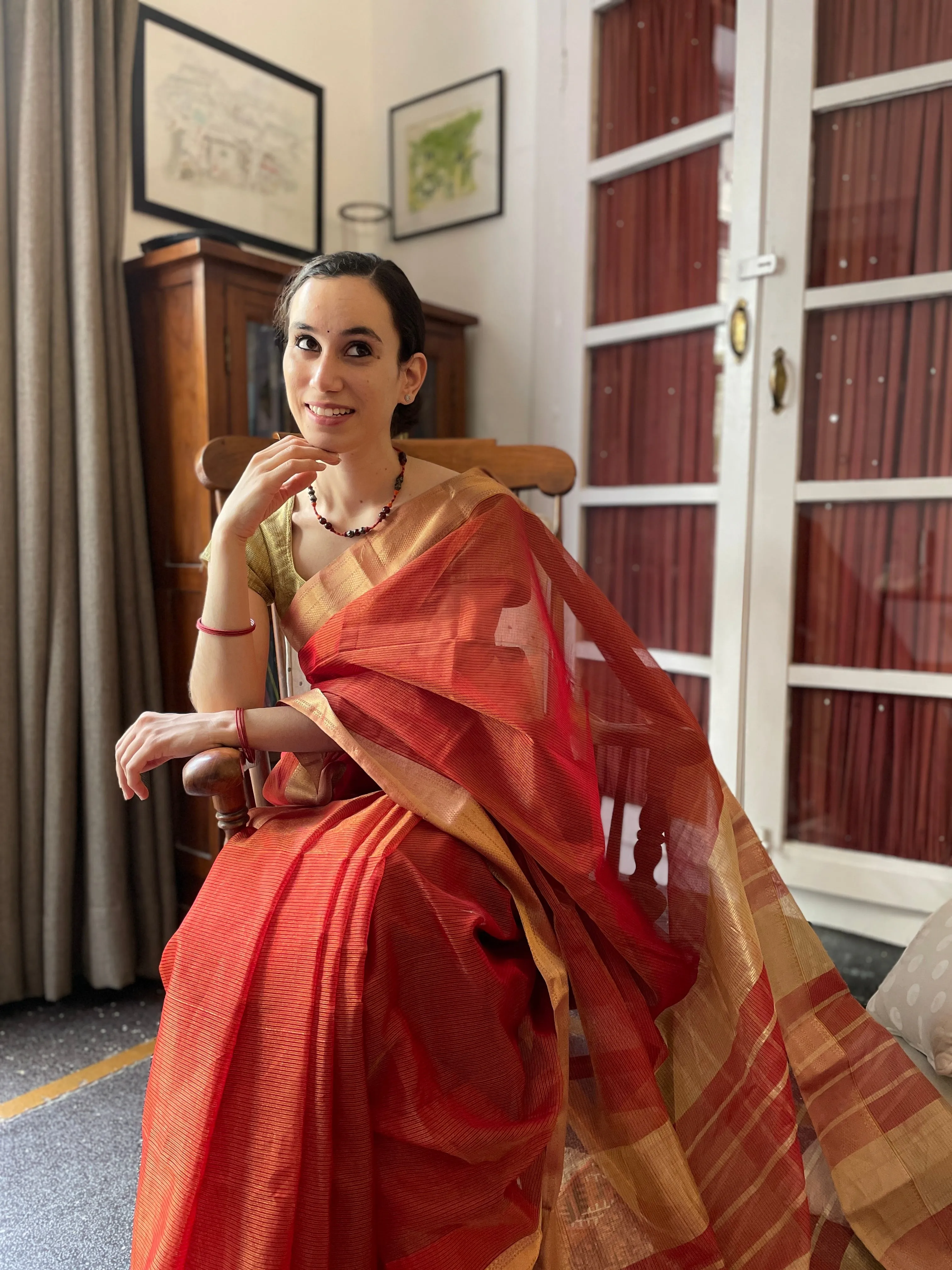 Nazanin Cotton Silk Saree (Final Sale)