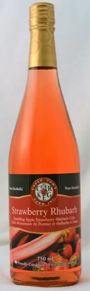 Non-Alcoholic Strawberry Rhubarb Sparkling Cider