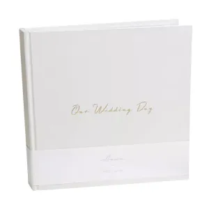 'Our Wedding Day' Grey Floral Photo Album 5" x 7" 50 pages