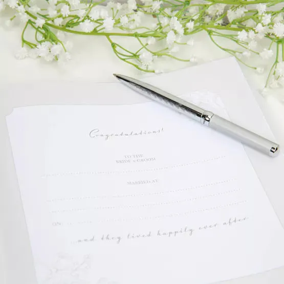 'Our Wedding Day' Grey Floral Photo Album 5" x 7" 50 pages