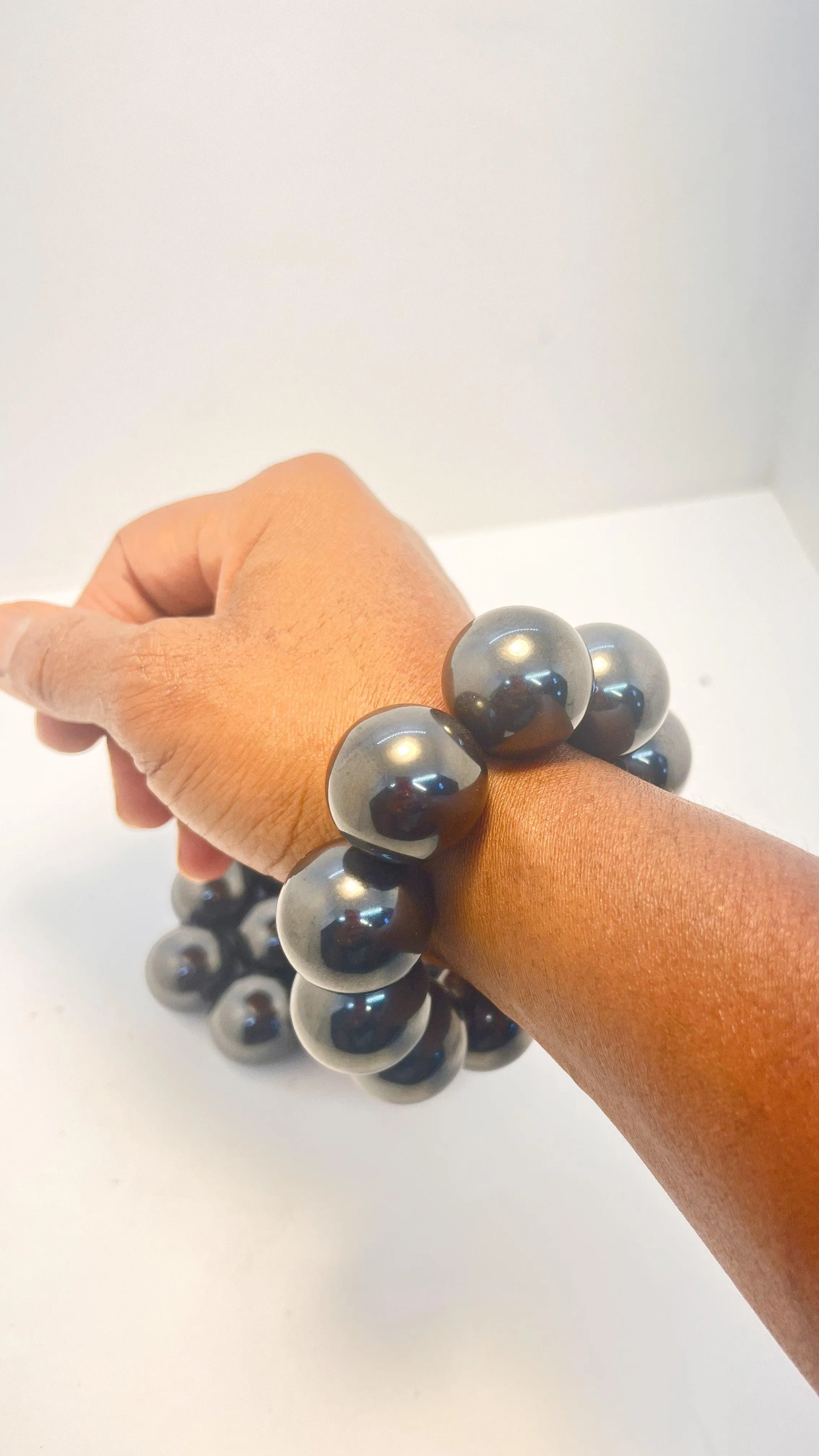 Pair of Hematite Magnetic Spheres 1 inch