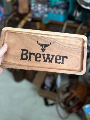 Personalized Wooden Jewelry/Key Trays 13 inch