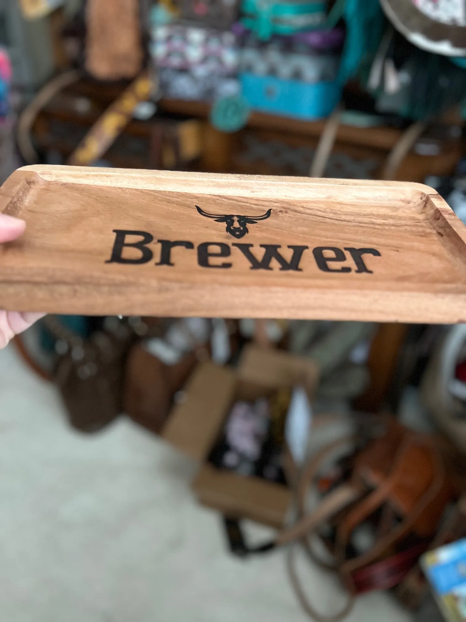 Personalized Wooden Jewelry/Key Trays 13 inch