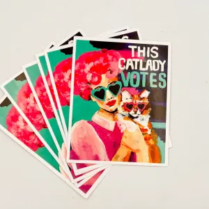 "This Cat Lady Votes" Sticker