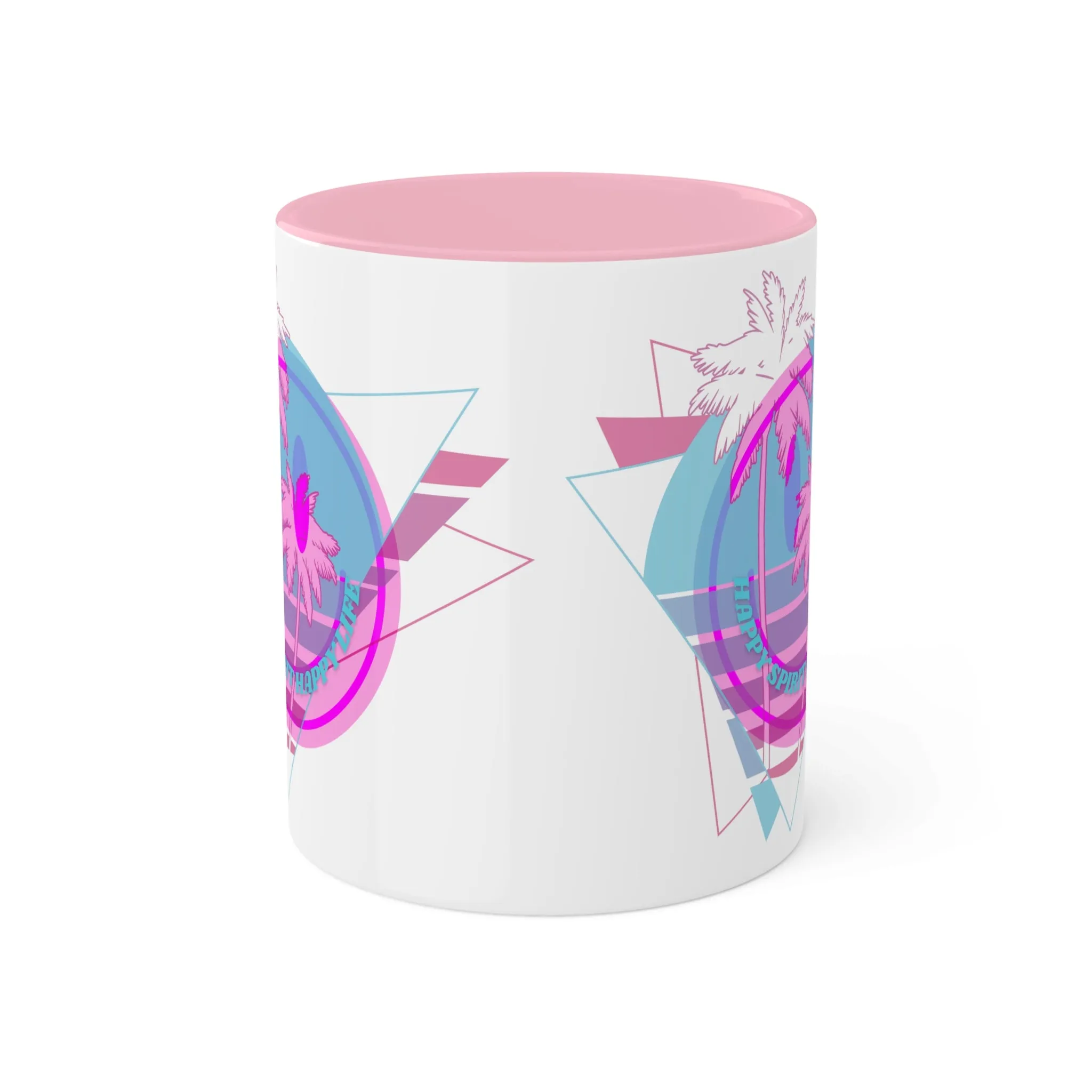Retro Happy Spirit Happy Life Aesthetic Mug, Smile Face Mug, Trendy Coffee Mug, Tumblr Mug, Aesthetic Happy Life Gift, Aesthetic Mug