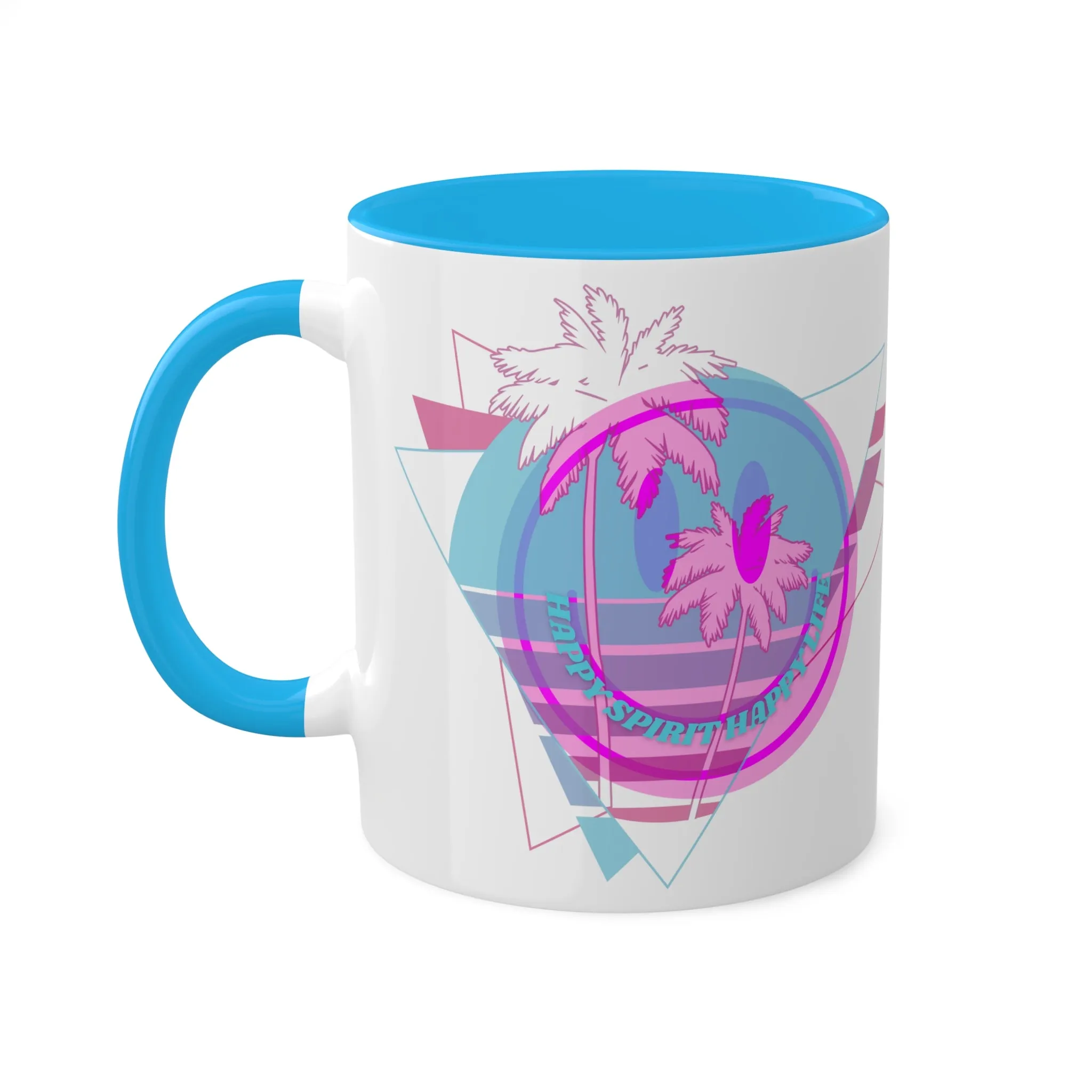 Retro Happy Spirit Happy Life Aesthetic Mug, Smile Face Mug, Trendy Coffee Mug, Tumblr Mug, Aesthetic Happy Life Gift, Aesthetic Mug