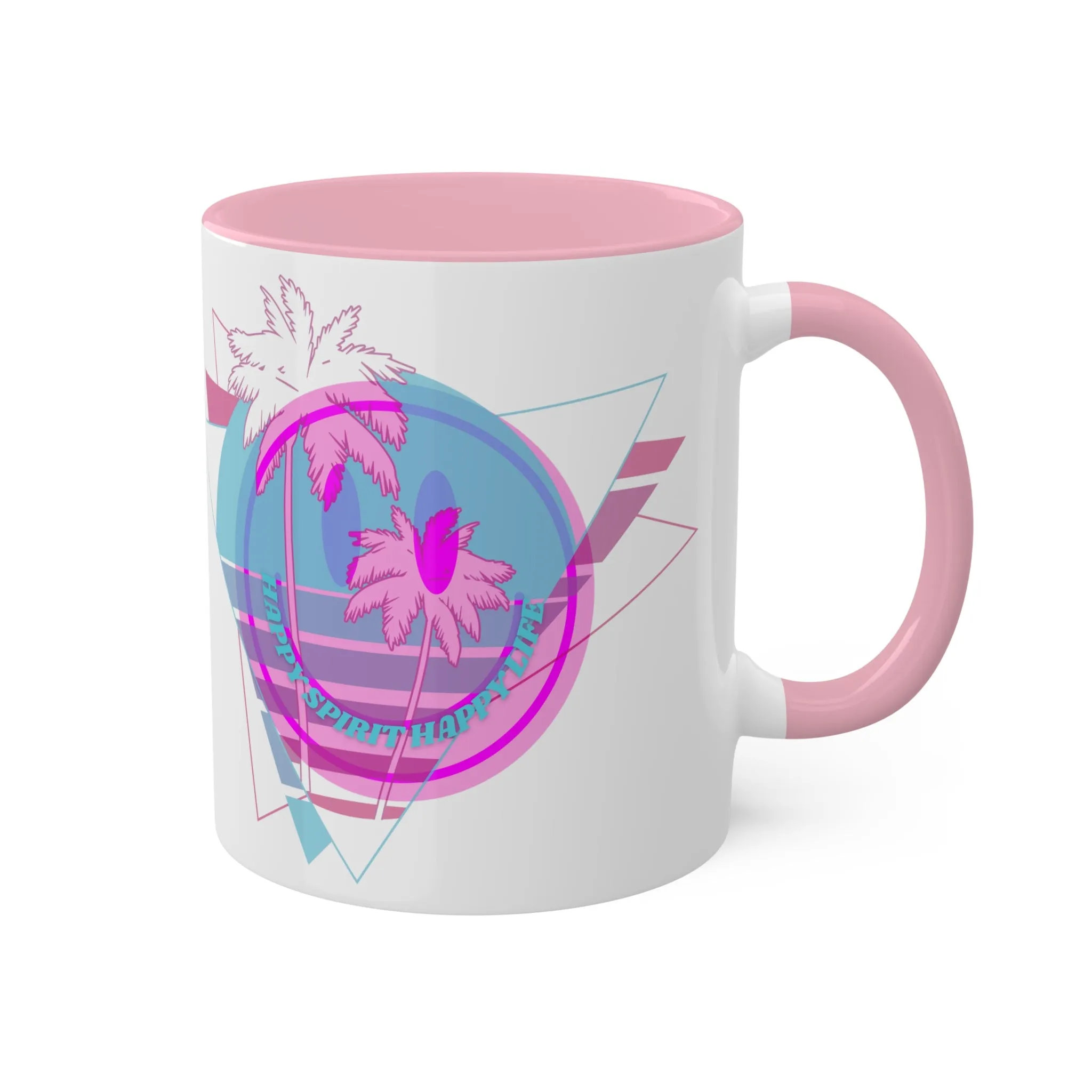 Retro Happy Spirit Happy Life Aesthetic Mug, Smile Face Mug, Trendy Coffee Mug, Tumblr Mug, Aesthetic Happy Life Gift, Aesthetic Mug