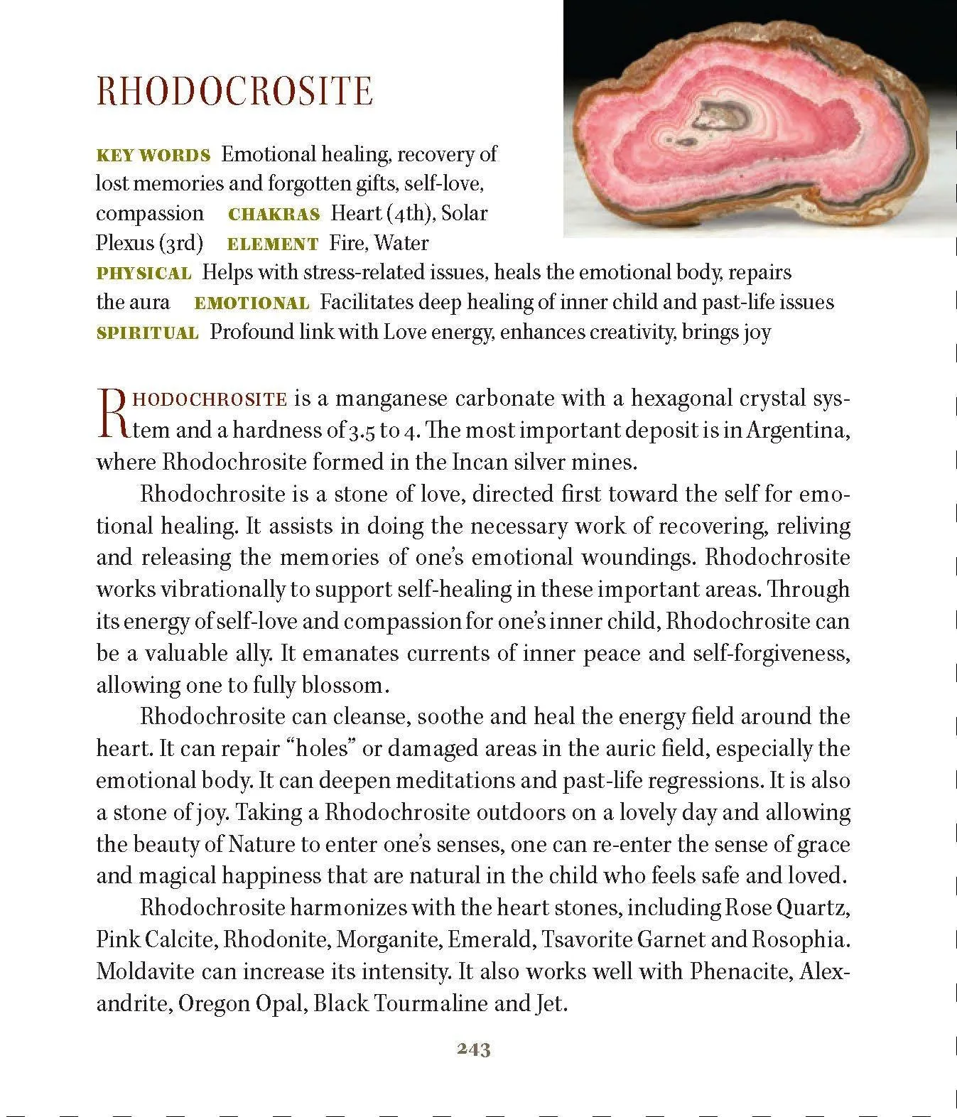 Rhodochrosite Crystal Altar Stone A   