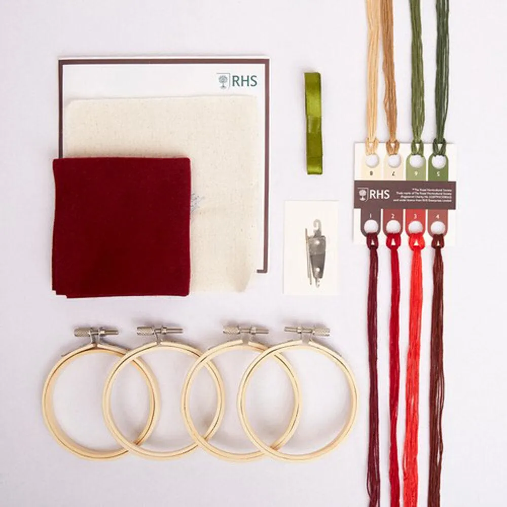 RHS Embroidery Kit - Festive Flora