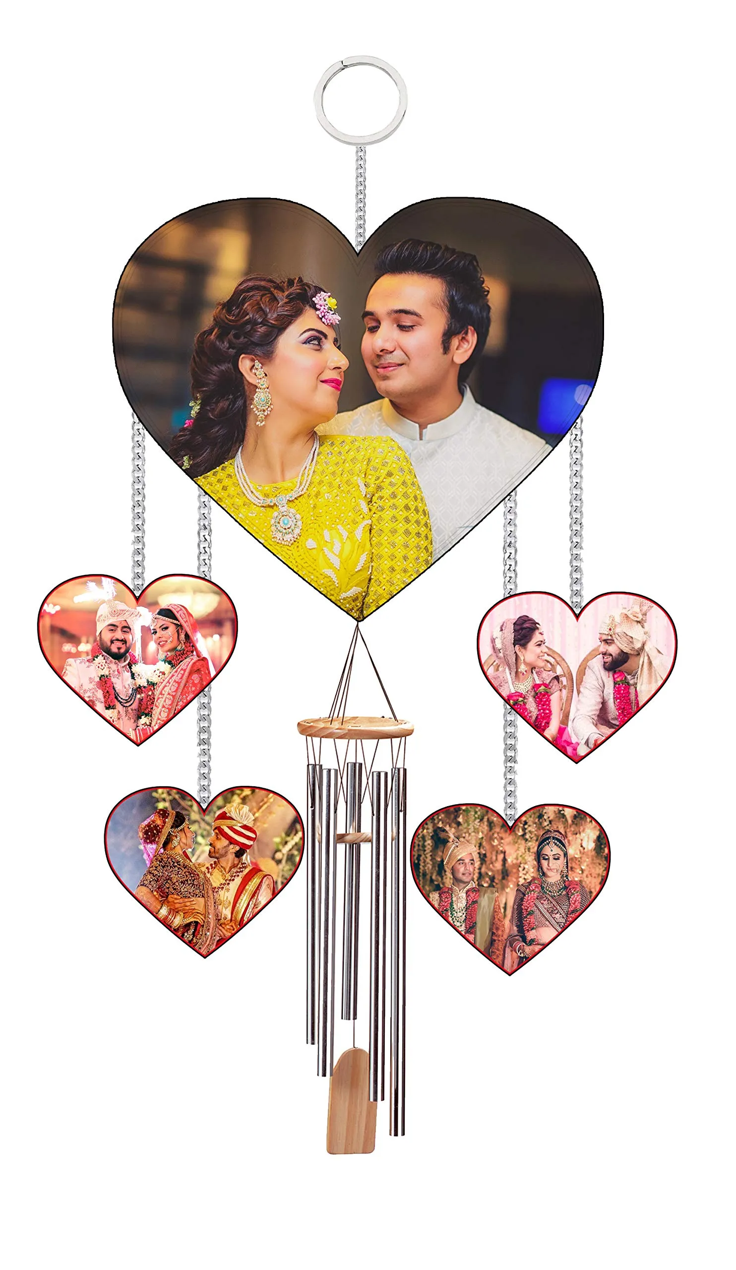 Shri Kanth Art® Personalized Photo Frame| Display Picture| Photo Frame for Couples| Beautiful Gift for Anniversary| Frame With Free Heart Key Chain