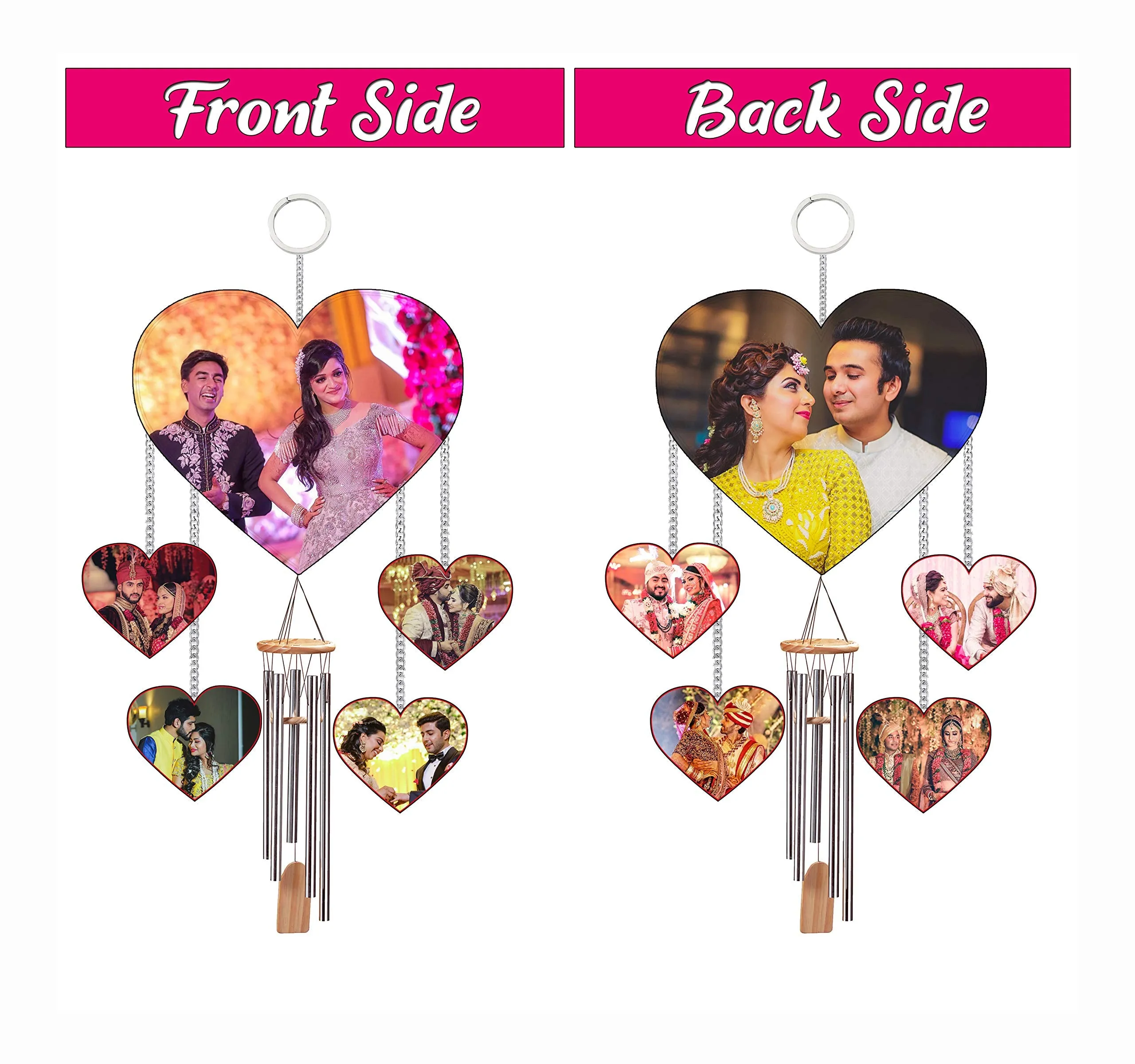 Shri Kanth Art® Personalized Photo Frame| Display Picture| Photo Frame for Couples| Beautiful Gift for Anniversary| Frame With Free Heart Key Chain