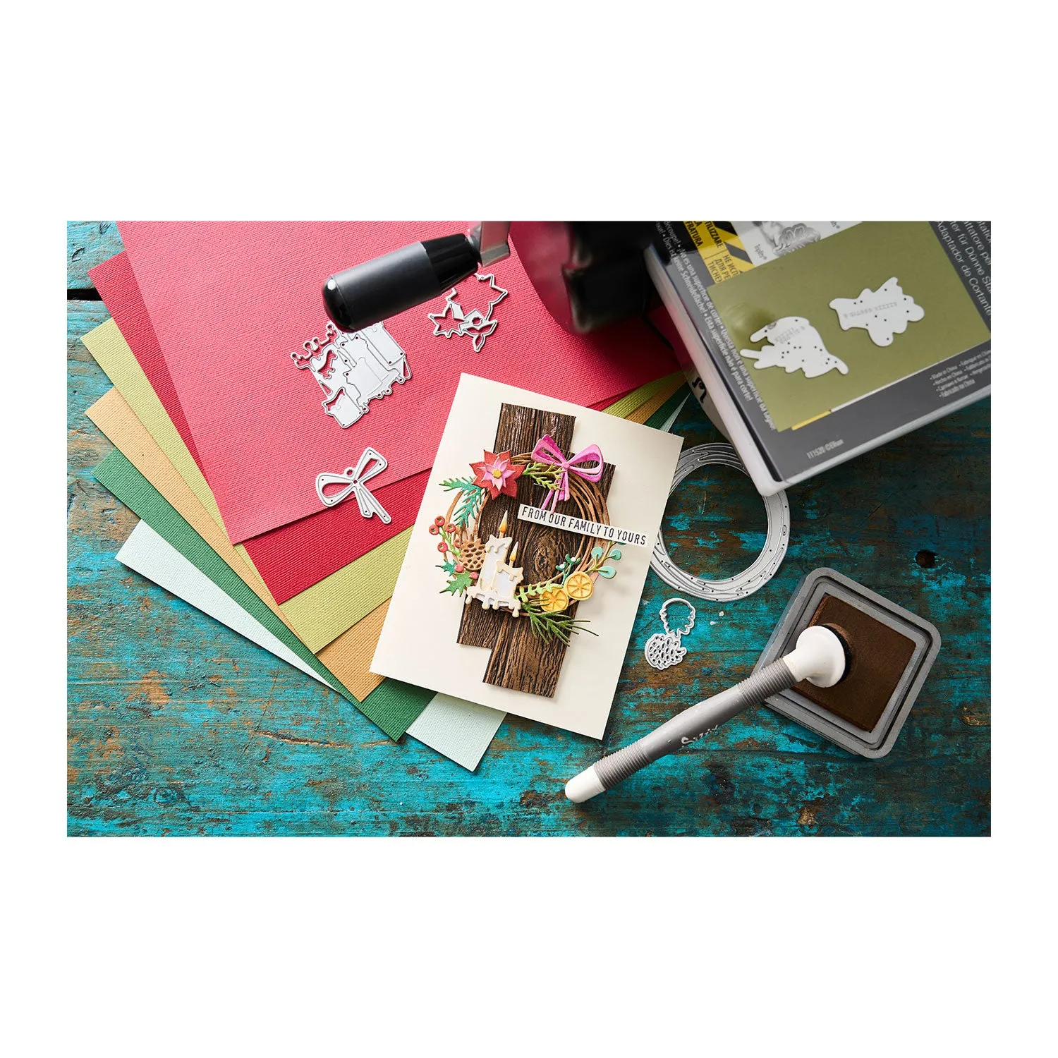 Sizzix Thinlits Die Set 14/Pkg By Tim Holtz - Vault Festive Wreath