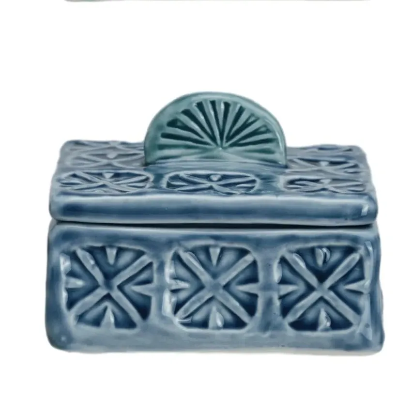 Stamped Stoneware Salt Cellar