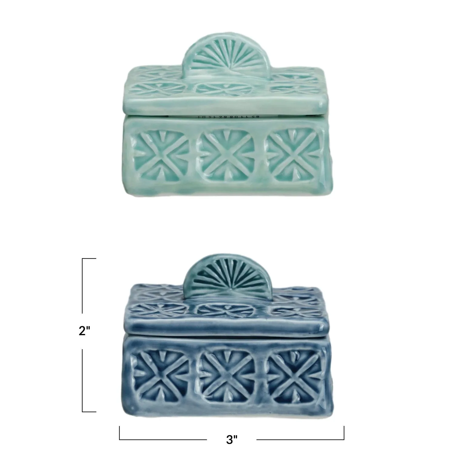 Stamped Stoneware Salt Cellar