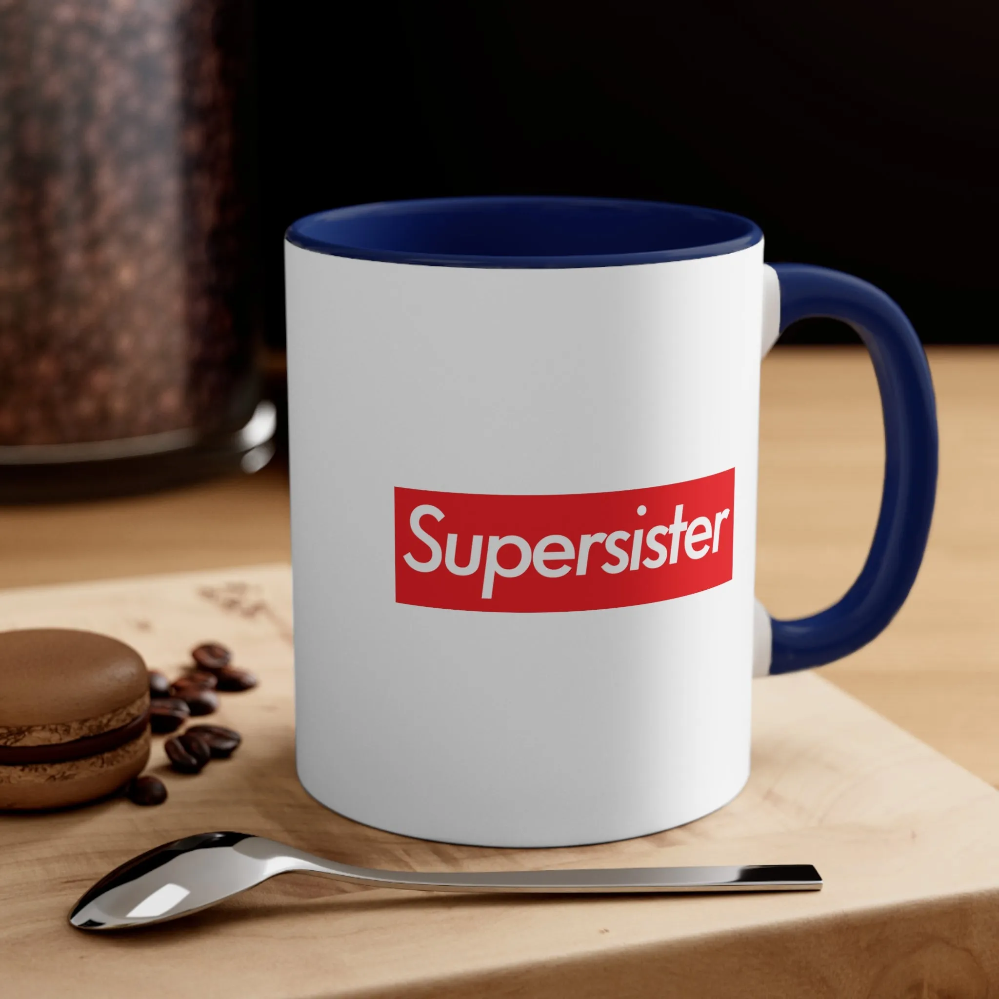 Supersister Accent Coffee Mug, 11oz super Inspired Funny Sister Sisters Appreciation Gift For Sis Thank You Thankful Birthday Christmas