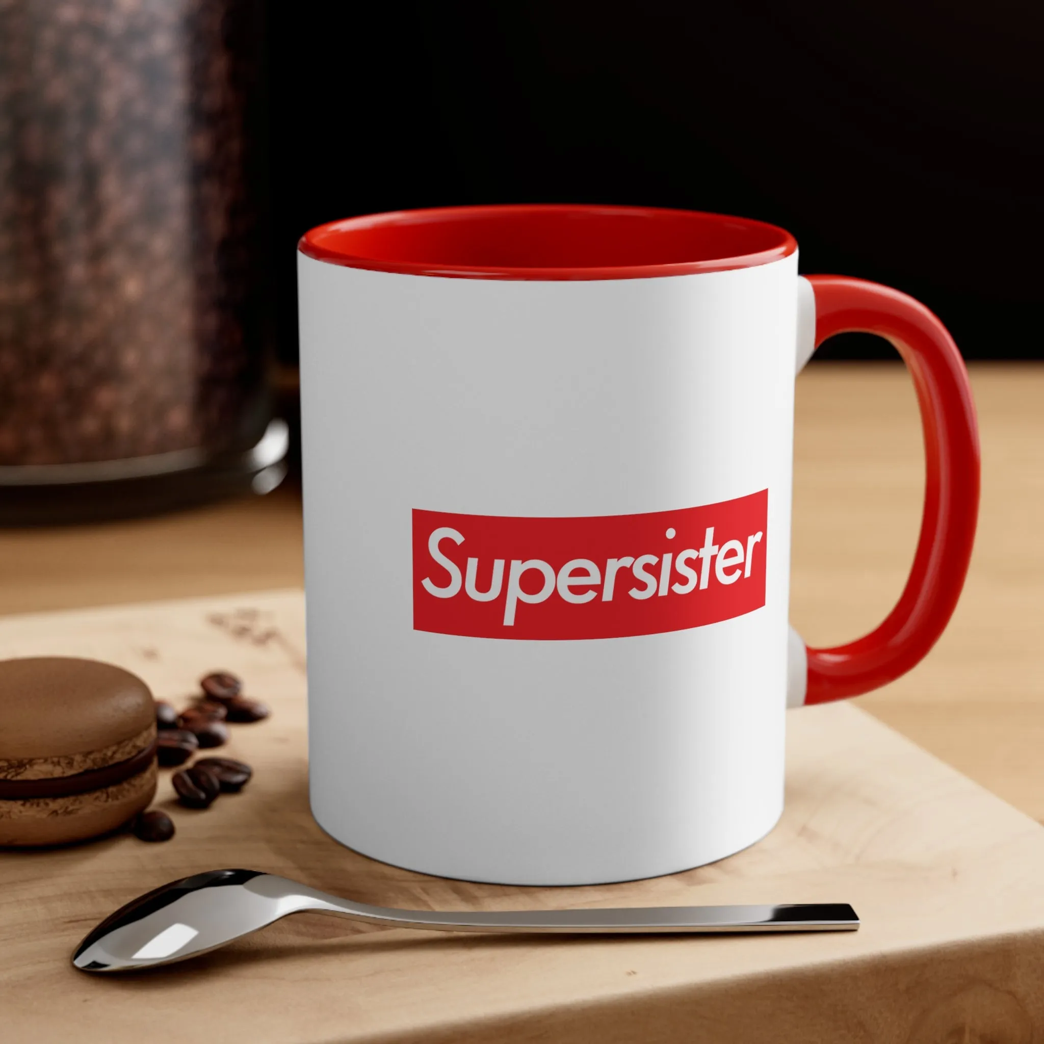 Supersister Accent Coffee Mug, 11oz super Inspired Funny Sister Sisters Appreciation Gift For Sis Thank You Thankful Birthday Christmas