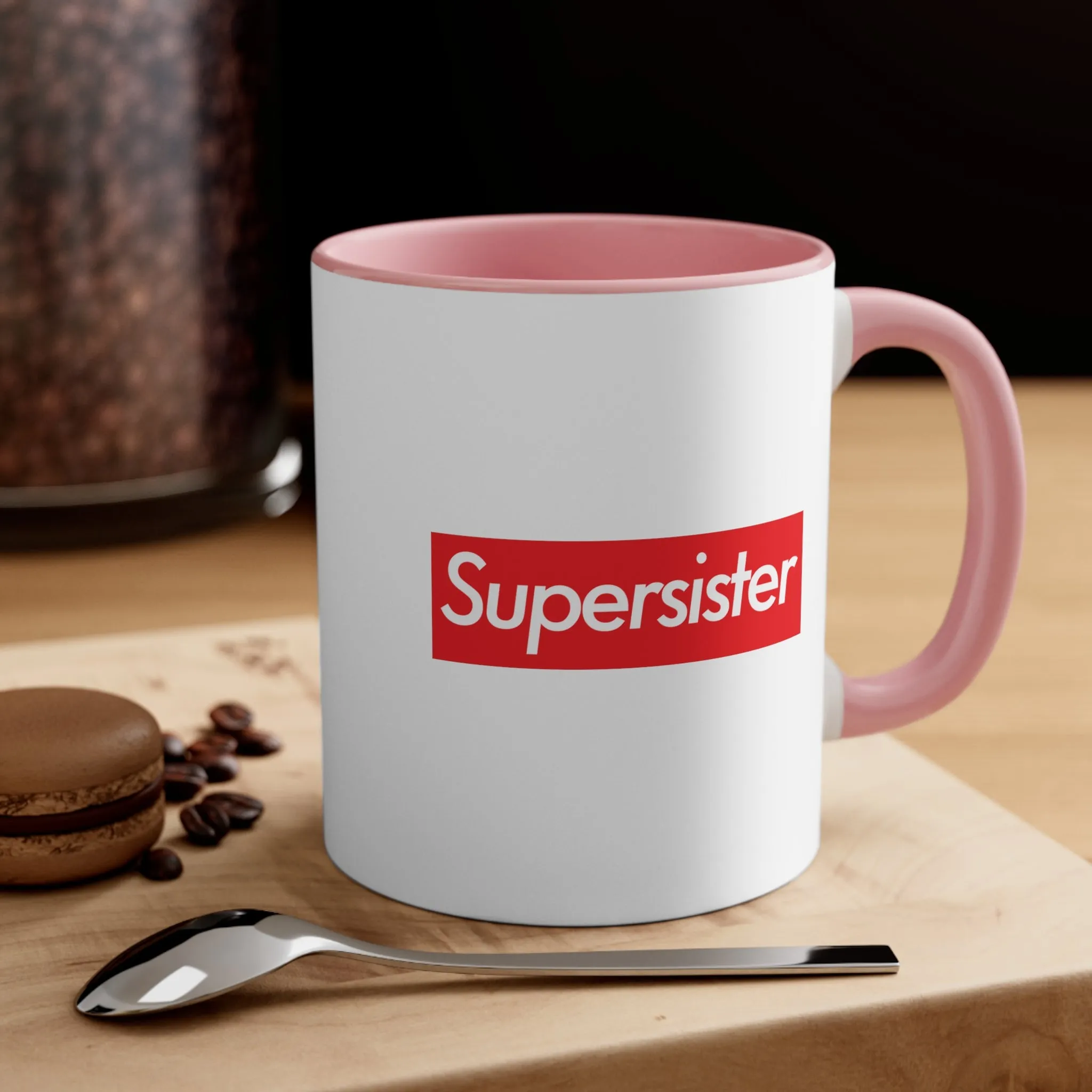 Supersister Accent Coffee Mug, 11oz super Inspired Funny Sister Sisters Appreciation Gift For Sis Thank You Thankful Birthday Christmas
