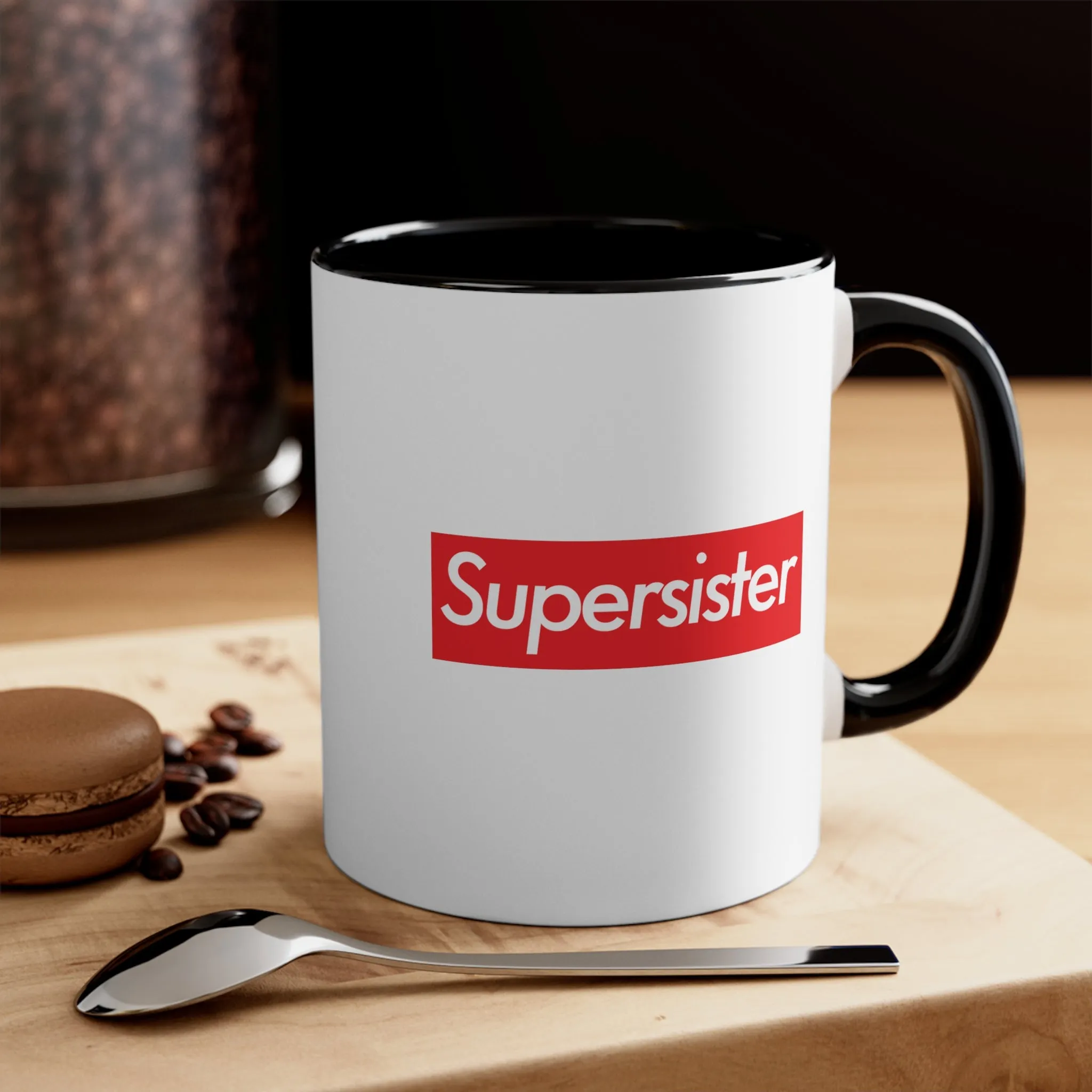 Supersister Accent Coffee Mug, 11oz super Inspired Funny Sister Sisters Appreciation Gift For Sis Thank You Thankful Birthday Christmas